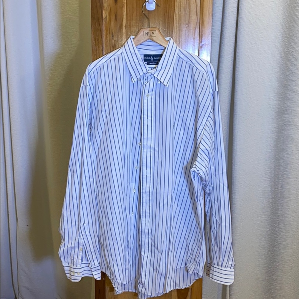Ralph Lauren classic white and blue pinstripe